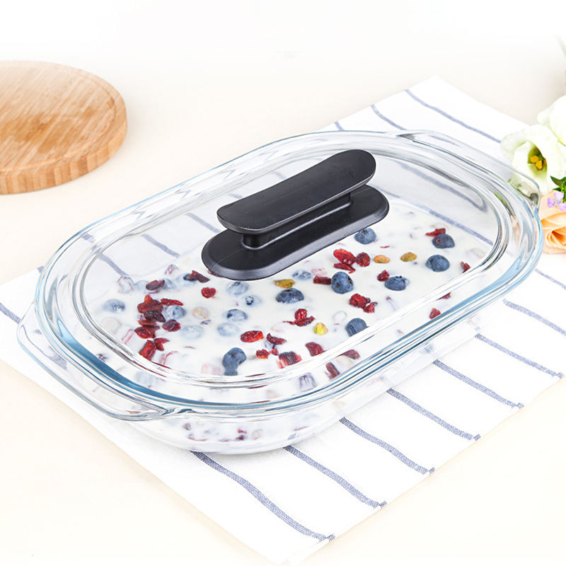 3L High Borosilicate Glass Baking Dish with Lid