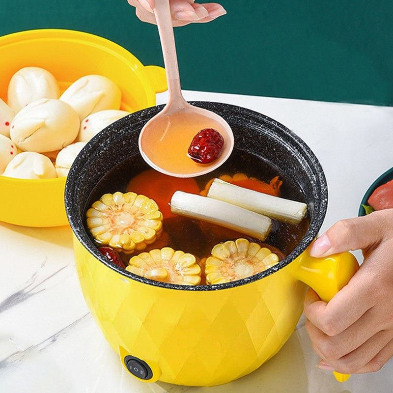 Electric Rice Cooker 1.8L | Multifunctional Rice Cooker with Frying Pan | 600W Fast Cooking Pot