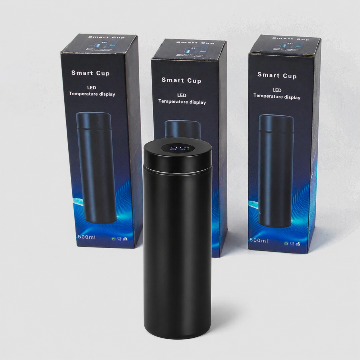 500ml Smart LED Temperature Display Vacuum Flask | Stainless Steel Insulated Water Bottle with Tea Infuser