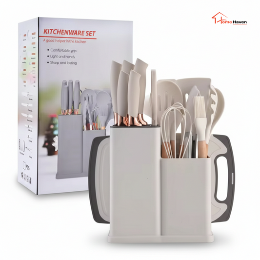 19 piece silicone kitchen utensil set