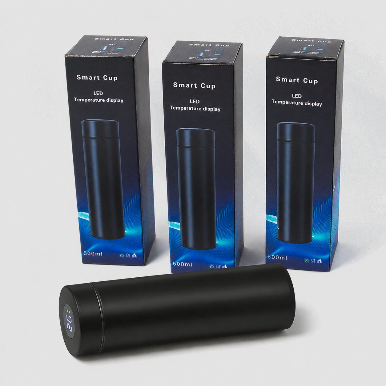 500ml Smart LED Temperature Display Vacuum Flask | Stainless Steel Insulated Water Bottle with Tea Infuser