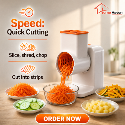 Electric Professional Vegetable Chopper | 6-Blade Stainless Steel Rechargeable Food Cutter (3000mAh)