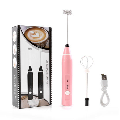 USB Rechargeable Electric Milk Frother | Handheld Milk Foamer & Egg Beater