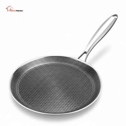 Stainless Steel Honeycomb Non-Stick Frying Pan | Pancake, Egg & Grilled Steak Pan