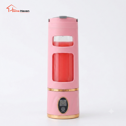 450ml Portable Rechargeable Juice Blender | Digital Stainless Steel Personal Smoothie Maker
