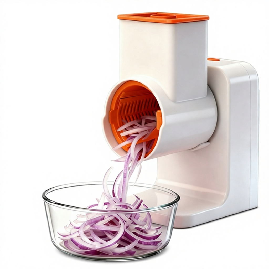 Electric Professional Vegetable Chopper | 6-Blade Stainless Steel Rechargeable Food Cutter (3000mAh)