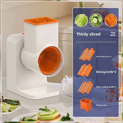 Electric Professional Vegetable Chopper | 6-Blade Stainless Steel Rechargeable Food Cutter (3000mAh)