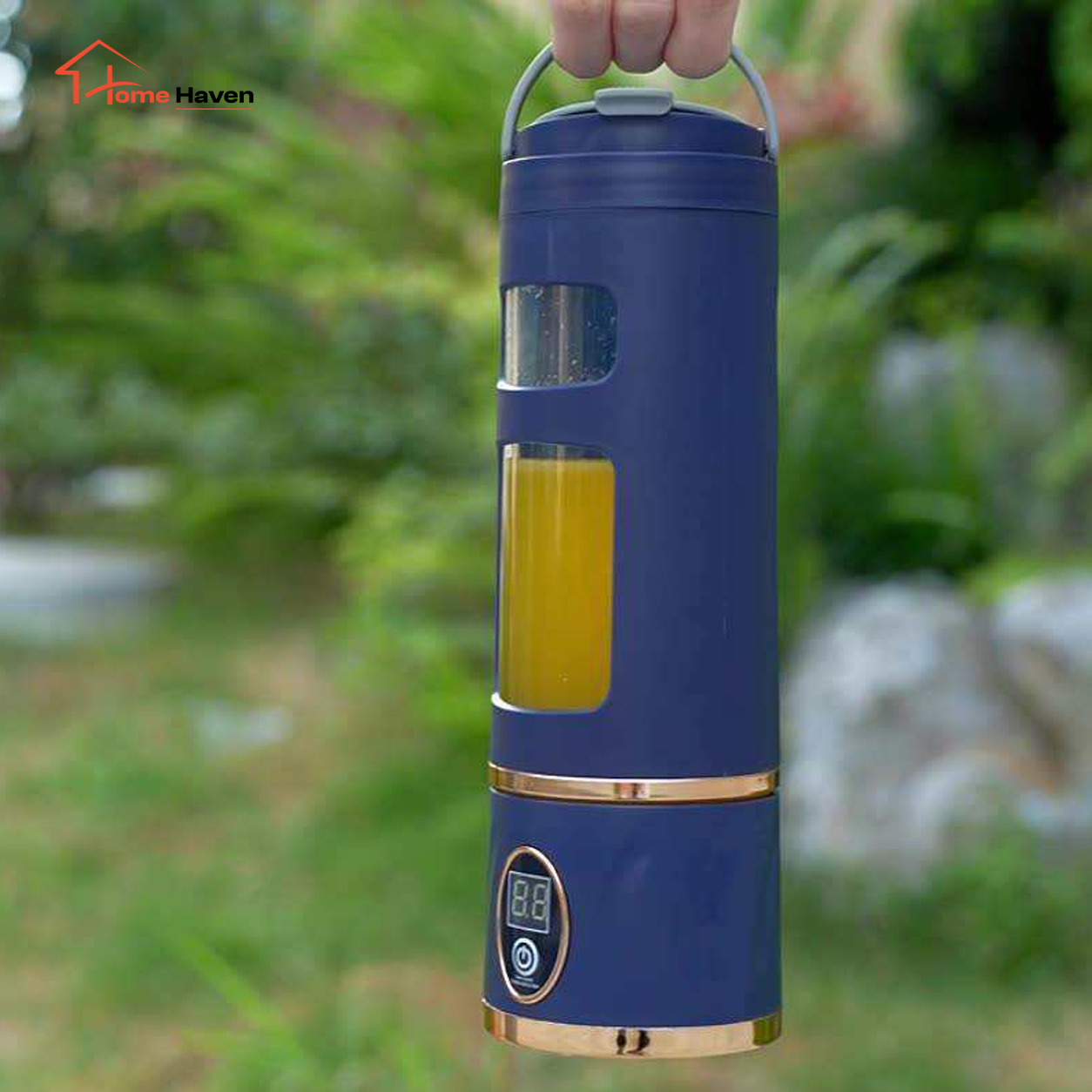450ml Portable Rechargeable Juice Blender | Digital Stainless Steel Personal Smoothie Maker