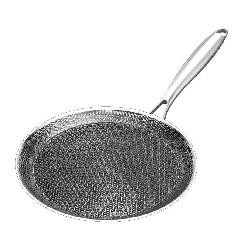 Stainless Steel Non-Stick Cookware Round Pancake and Egg Frying Pan Honeycomb Grilled Steak Pan for Hotels Restaurants