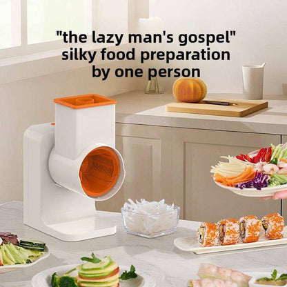 Electric Professional Vegetable Chopper | 6-Blade Stainless Steel Rechargeable Food Cutter (3000mAh)