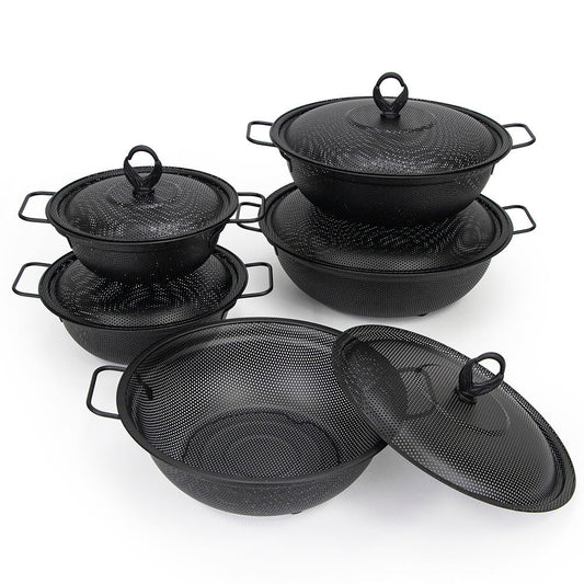 Yurtrain Metal Kitchen Utensils with Lid – Fruit Plate &amp; Drain Basket  Single