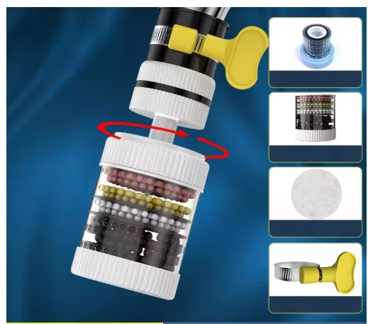 Kitchen Faucet Water Filter | Activated Carbon Tap Water Purifier with Replaceable Cartridge