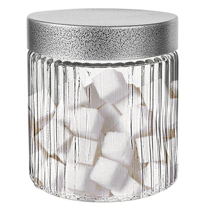 Glass Storage Jar Set | Airtight Kitchen Containers with Black Lids