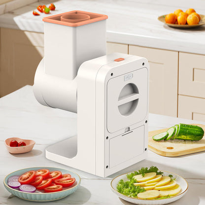 Electric Professional Vegetable Chopper | 6-Blade Stainless Steel Rechargeable Food Cutter (3000mAh)