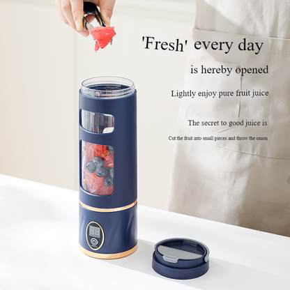 450ml Portable Rechargeable Juice Blender | Digital Stainless Steel Personal Smoothie Maker