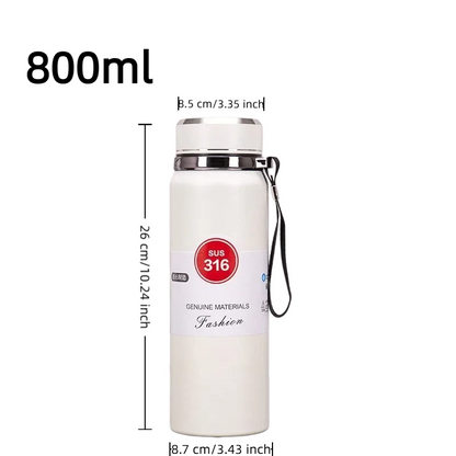 800ml 316 Stainless Steel Vacuum Insulated Water Bottle | Portable Sports & Travel Flask