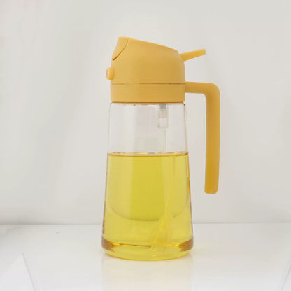 470ml Glass Oil Dispenser with Pump Sprayer | 2-in-1 Oil Mist & Pour Bottle