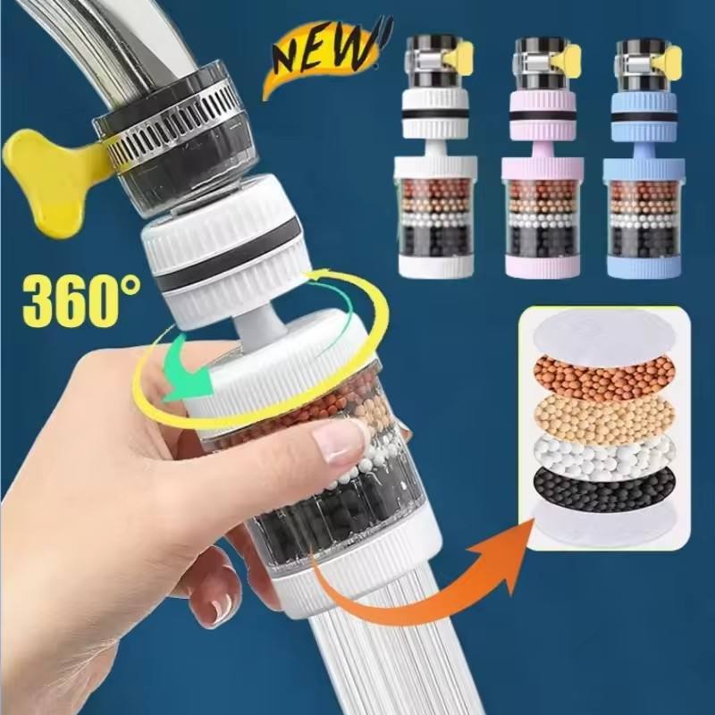 Kitchen Faucet Water Filter | Activated Carbon Tap Water Purifier with Replaceable Cartridge