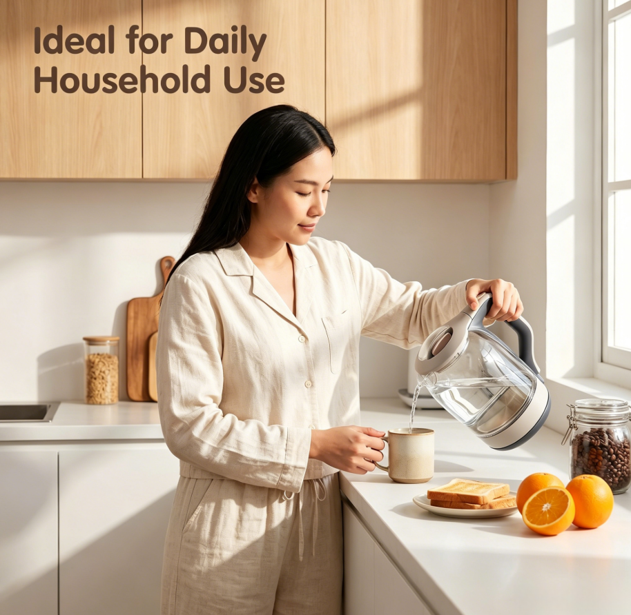 1.8L Electric Kettle 1500W | Fast Boiling Water Heater for Home & Office
