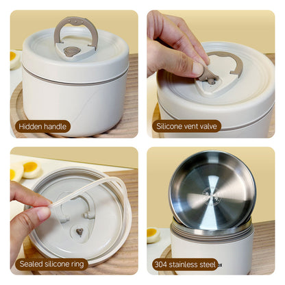 High Quality Insulated Round Bento Box 304 Ss Box Lunch Thermal Portable Microwaveable Loncheras With Bag