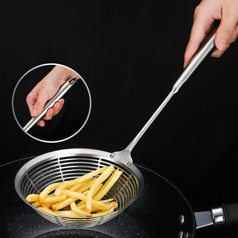 Large scoop steel kitchen ladle