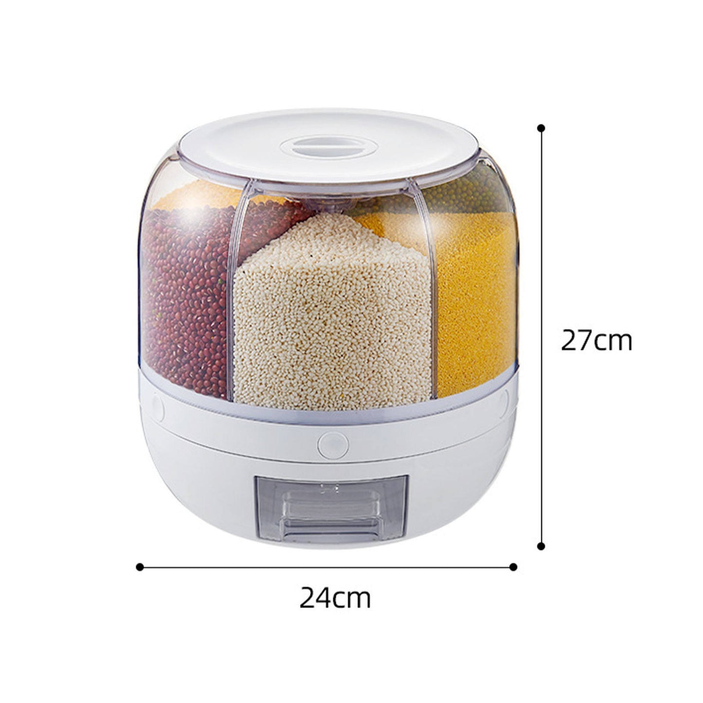 Rice and grain storage dispenser