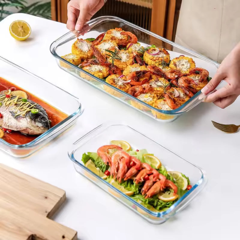 3L High Borosilicate Glass Baking Dish with Lid