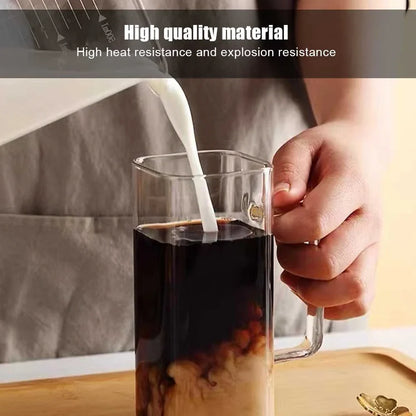 400ml Square Glass Cup with Handle