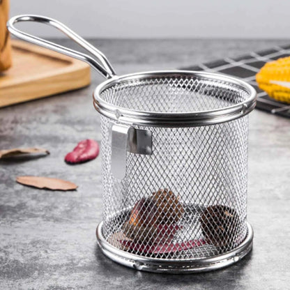 Stainless steel snack frying strainer