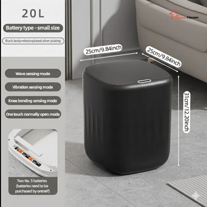 Touchless garbage bin for bathroom
