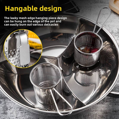 Wire mesh frying basket