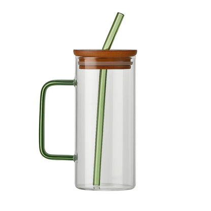 400ml Square Glass Cup with Handle
