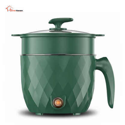 Electric Rice Cooker 1.8L | Multifunctional Rice Cooker with Frying Pan | 600W Fast Cooking Pot